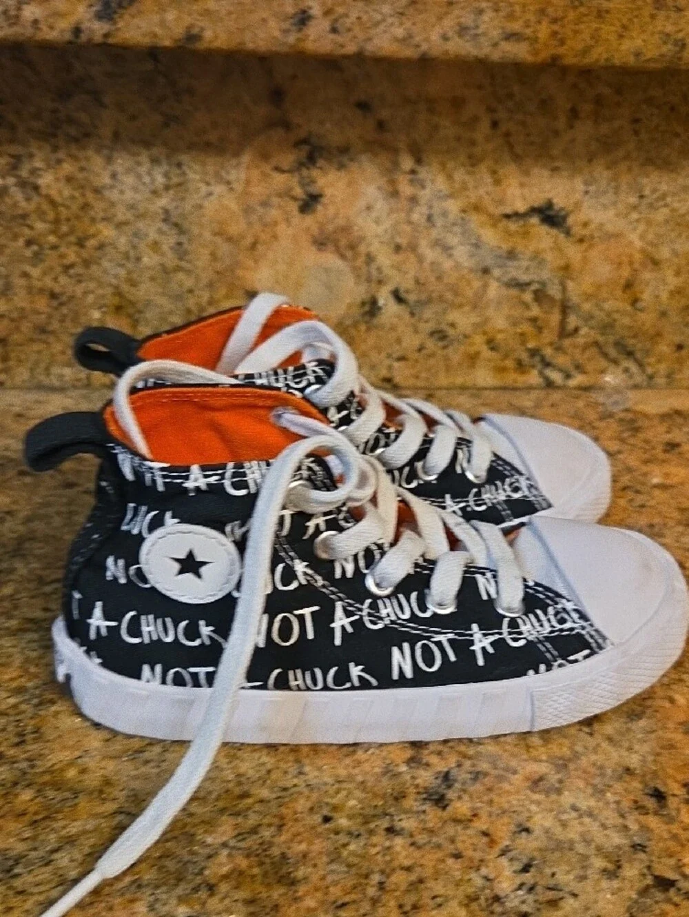 Kids Black 'Not A Chuck' High-Top Sneakers Size 10